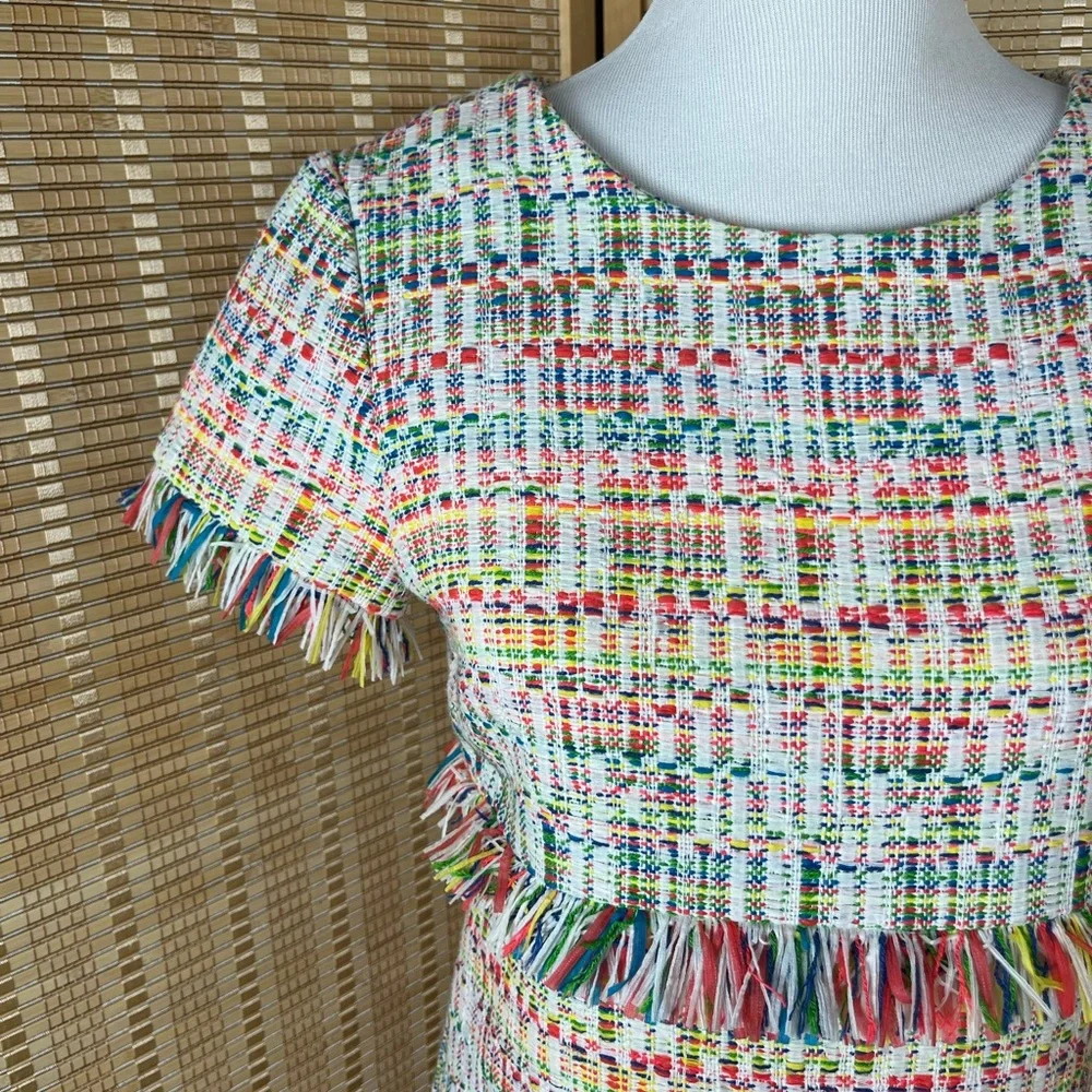 Sara Campbell Bright Tweed Fringe Dress - Picture 1 of 12